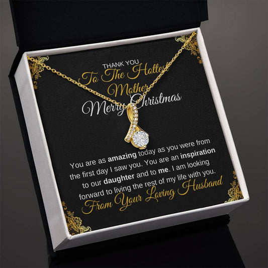 Alluring Beauty Ribbon Shaped  Necklace From Husband - You are an inspiration to our daughter