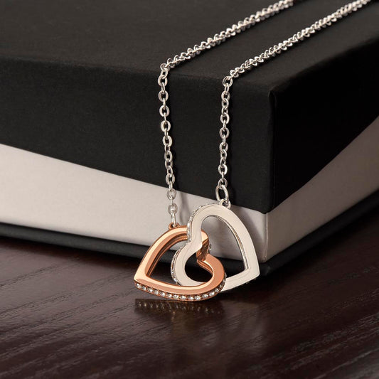 Interlocking Love Heart Rose Gold